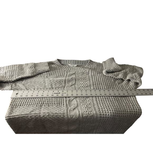 Time and Tru Womens XXL 20 Gray Sweater Classic Winter‎ Cable Knit - Picture 4 of 10